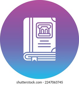 History Book vector icon. Can be used for printing, mobile and web applications.