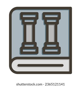 History Book Vector Thick Line Filled Colors Icon For Personal And Commercial Use.
