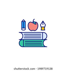 History Books Study icon in vector. Logotype