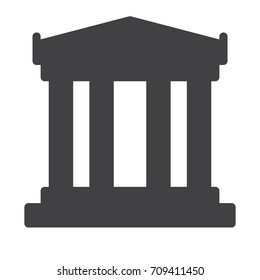 History building icon vector, filled flat sign, solid pictogram isolated on white. Symbol, logo illustration. Pixel perfect graphics