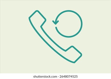 history call icon. icon related to UI elements. suitable for web site, app, user interfaces,element, printable etc. line icon style. simple vector design editable