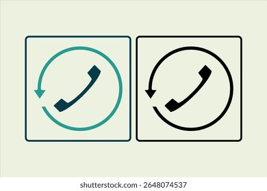 history call icon. icon related to UI elements. suitable for web site, app, user interfaces,element, printable etc. solid icon style. simple vector design editable