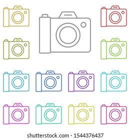 History, camera multi color icon. Simple thin line, outline vector of History icons for UI and UX, website or mobile application
