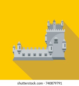 History castle icon. Flat illustration of history castle vector icon for web