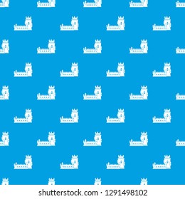 History castle pattern vector seamless blue repeat for any use