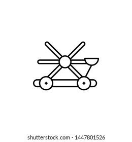 History, catapult icon. Simple thin line, outline vector of History icons for UI and UX, website or mobile application