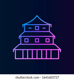 History, chinese, house nolan style icon. Simple thin line, outline vector of historyicons for ui and ux, website or mobile application