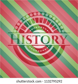 History christmas colors style emblem.