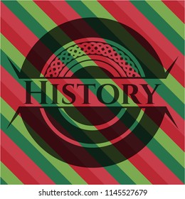 History christmas emblem background.