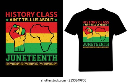 History class ain't tell us About Juneteenth T-Shirt Design