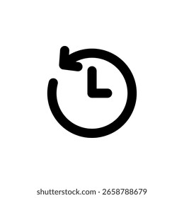 History Clock Icon for Mobile App