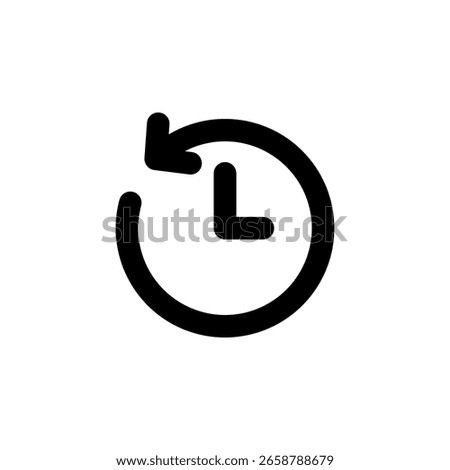 History Clock Icon for Mobile App