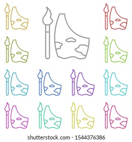 History, clothes multi color icon. Simple thin line, outline vector of History icons for UI and UX, website or mobile application