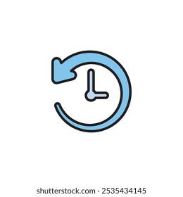 History colored vector icon on white background. Stock vector EPS10