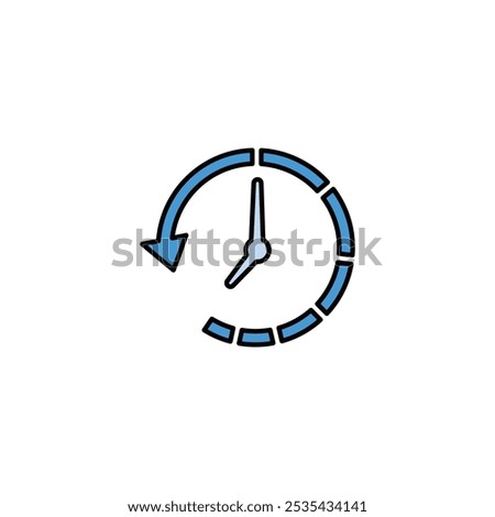 History colored vector icon on white background. Stock vector EPS10