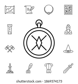 History, compass flat vector icon in history pack