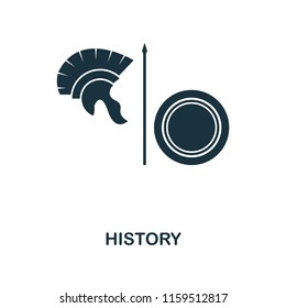 History creative icon. Simple element illustration. History concept symbol design from school collection. Can be used for mobile and web design, apps, software, print.