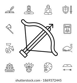 History, crossbow flat vector icon in history pack