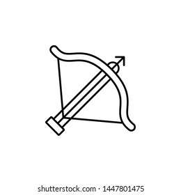 History, crossbow icon. Simple thin line, outline vector of History icons for UI and UX, website or mobile application