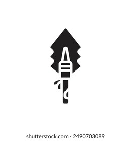 History Dagger Filled Icon Vector Illustration
