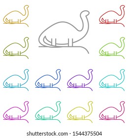 History, dinosaur multi color icon. Simple thin line, outline vector of History icons for UI and UX, website or mobile application