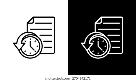 History Document With Icon Set Design