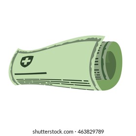 History document medical health care icon. Isolated and flat illustration. Vector graphic