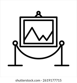 History Exhibit Outline icon vector illustration 

