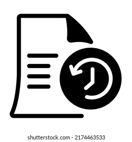 history file empty state single isolated icon with solid shape style