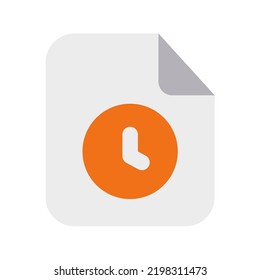 History Files Icon with Flat Style
