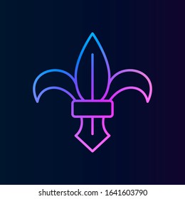 History, fleur de lis nolan style icon. Simple thin line, outline vector of historyicons for ui and ux, website or mobile application