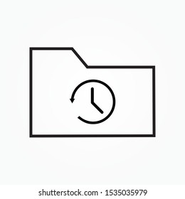 history folder single icon design vector illustration