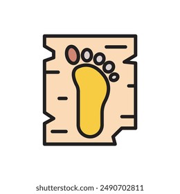 History Footprint Icon Vector Illustration