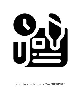 Icono de glifo de historia. Icono de Vector fuerte y sólido para Sitios web, interfaces móviles, presentaciones y marca visual. Alta calidad y fácil de editar.