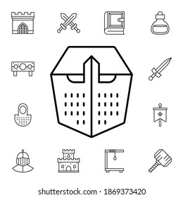 History, helmet flat vector icon in history pack