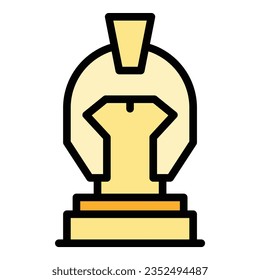 History helmet icon outline vector. Art gallery. Culture artwork color flat