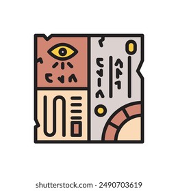 History Hieroglyph Icon Vector Illustration