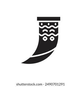 History Horn Filled Icon Vector Illustration