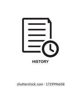 HISTORY ICON , CHRONOLOGY ICON VECTOR