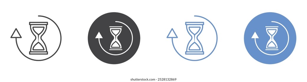 History icon Flat art in black and white isolated