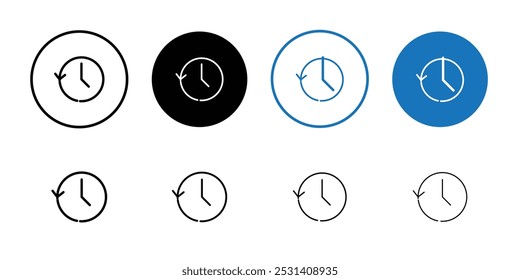 History icon Flat fill set collection