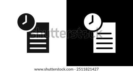 history icon Flat fill set collection