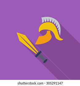 History icon. Flat vector related icon with long shadow for web and mobile applications. It can be used as - logo, pictogram, icon, infographic element. Vector Illustration.