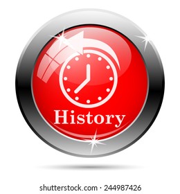 History icon. Internet button on white background. 