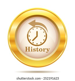 History icon. Internet button on white background. EPS10 vector. 