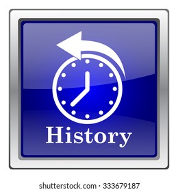History icon. Internet button on white background. EPS10 vector.