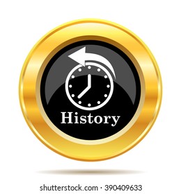 History icon. Internet button on white background. EPS10 vector.