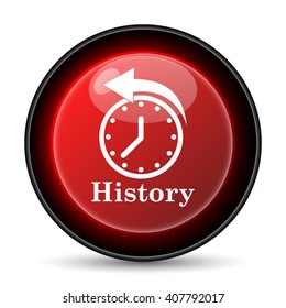 History icon. Internet button on white background. EPS10 vector
