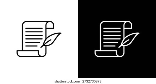 Icono de historia en diseño de línea. icono de trazo editable.
