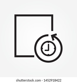 History Icon. history line icon, outline and solid vector logo, linear pictogram isolated on white, pixel perfect illustration